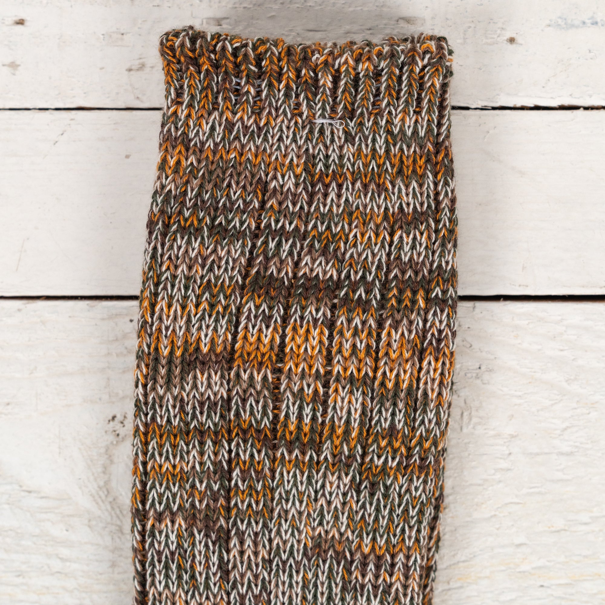 5 Color Mix Crew Socks Brown