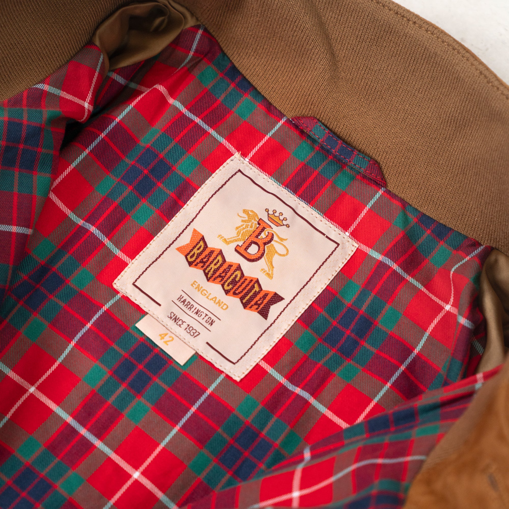 G9 Harrington Jacket Suede Tobacco