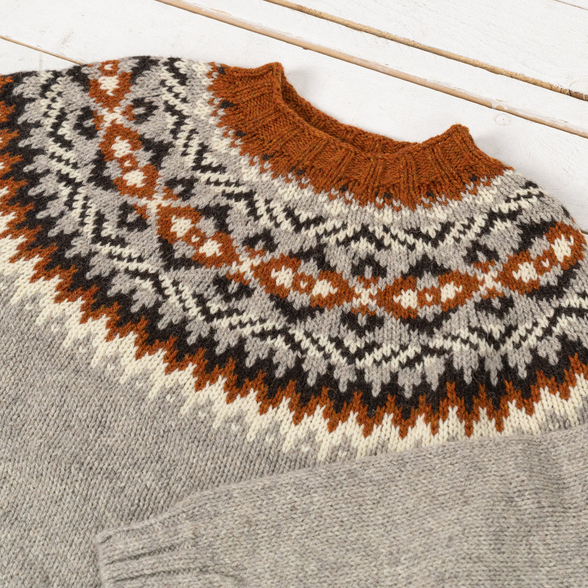 Pull Placement Gris Chiné
