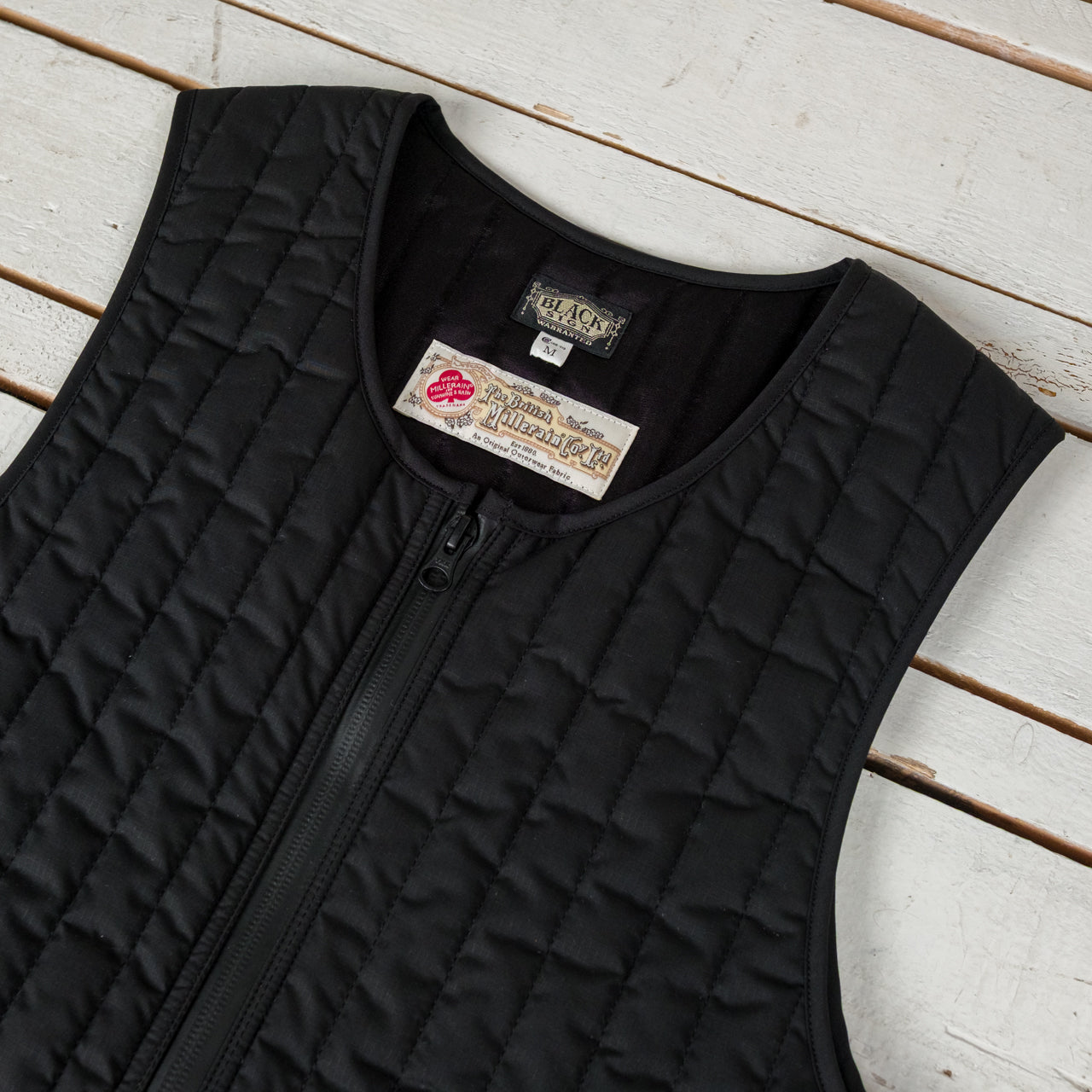 Oiled Quilting Lumberjack Vest Black