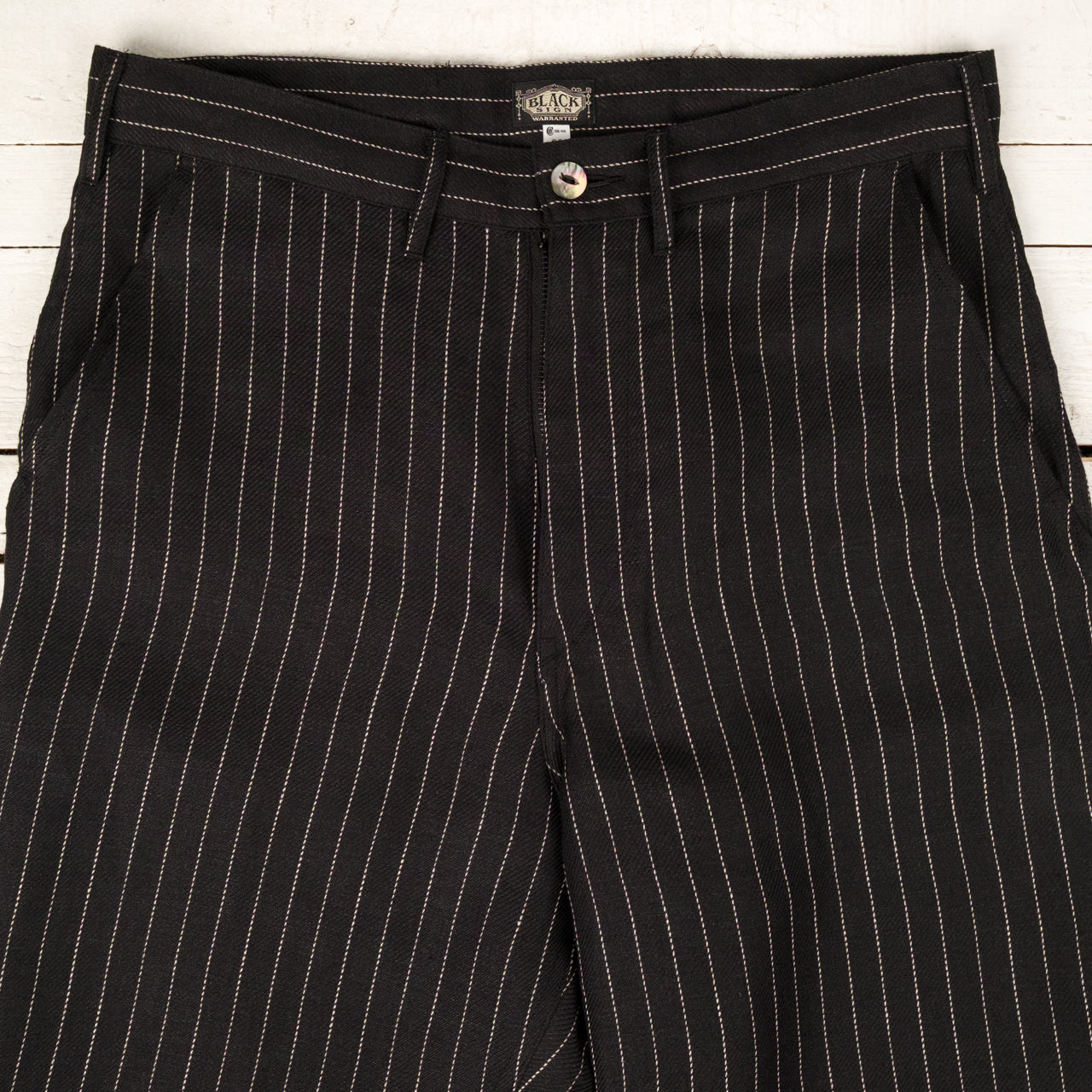 Pantalon GIGORO à taille réglable motif rayures de pluie Noir