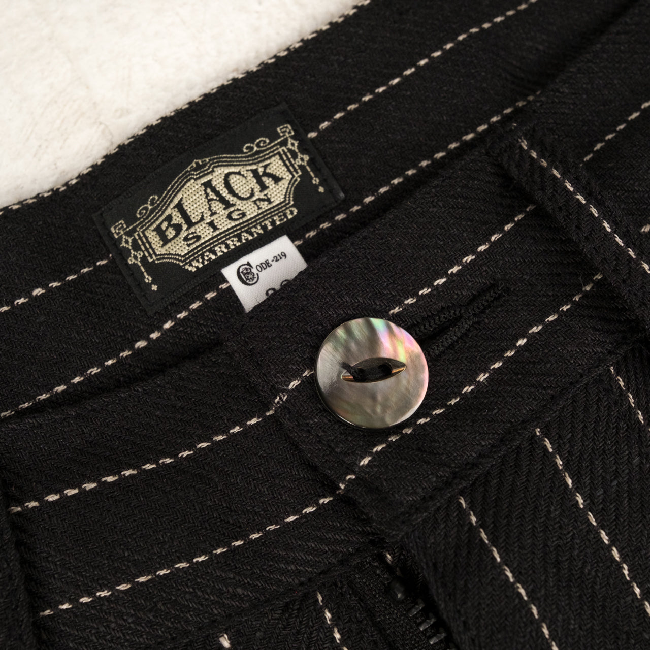 GIGORO Adjustable Waist Trousers Rain Stripe Black