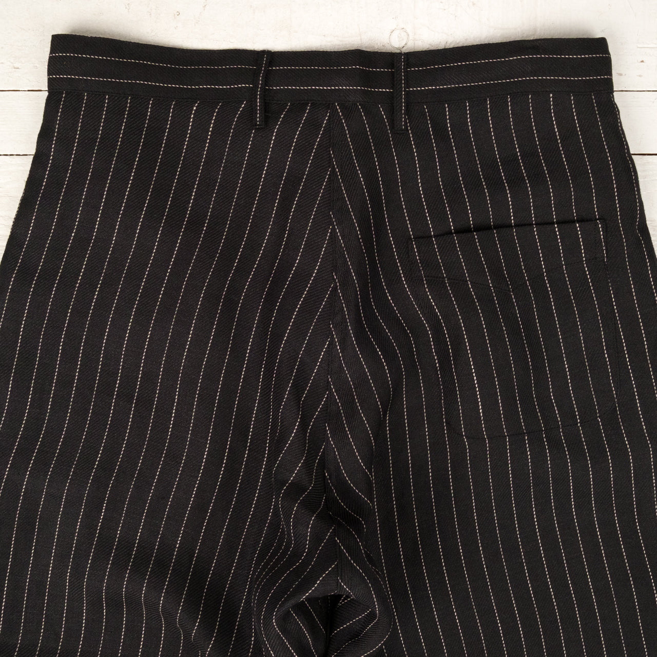 Pantalon GIGORO à taille réglable motif rayures de pluie Noir