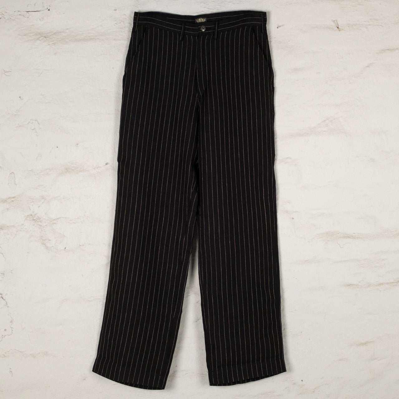 Pantalon GIGORO à taille réglable motif rayures de pluie Noir