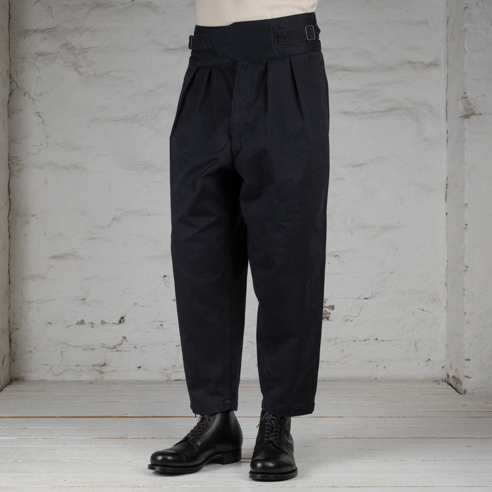 High Density Chino Old Clown Gurkha Pants Black