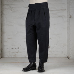High Density Chino Old Clown Gurkha Pants Black