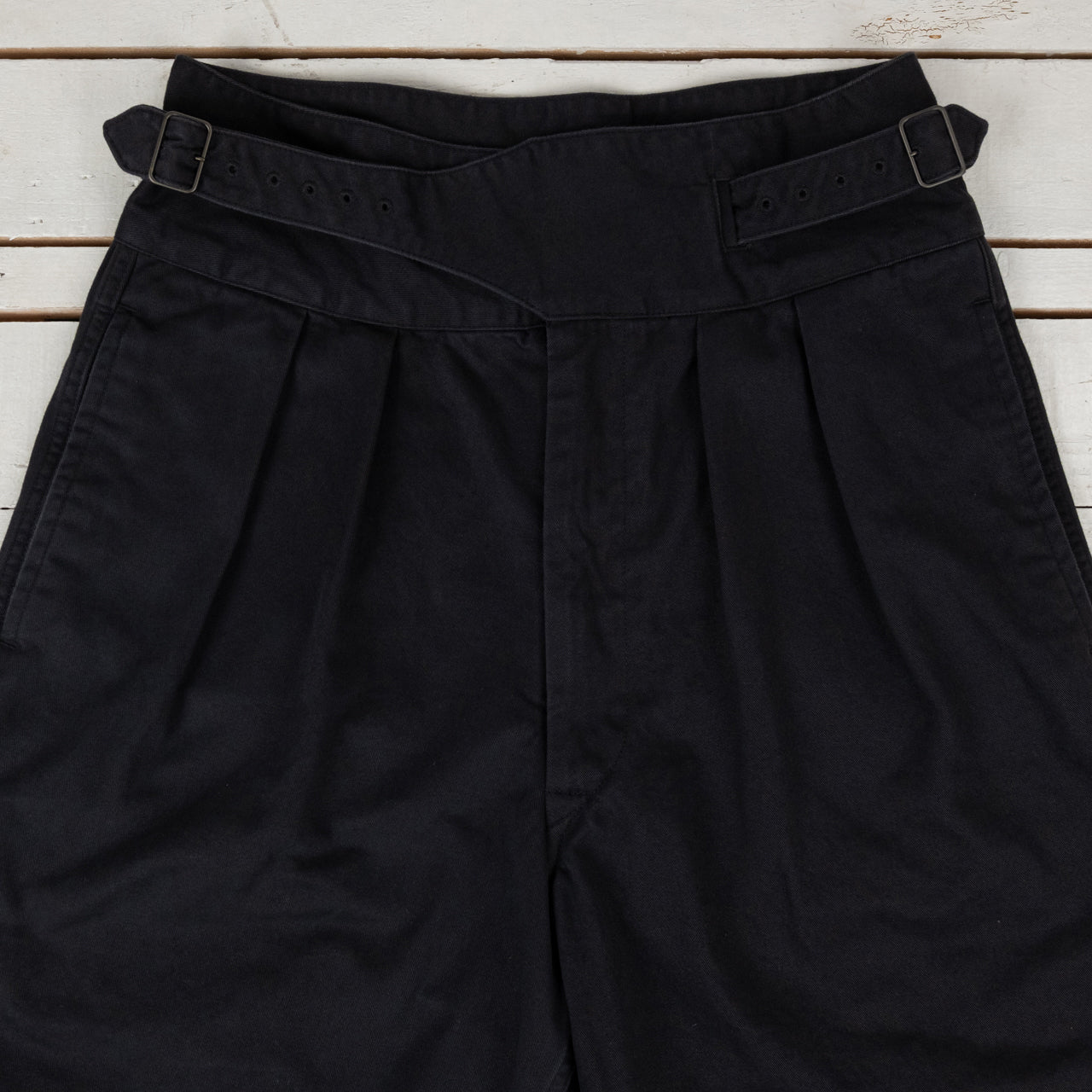 High Density Chino Old Clown Gurkha Pants Black