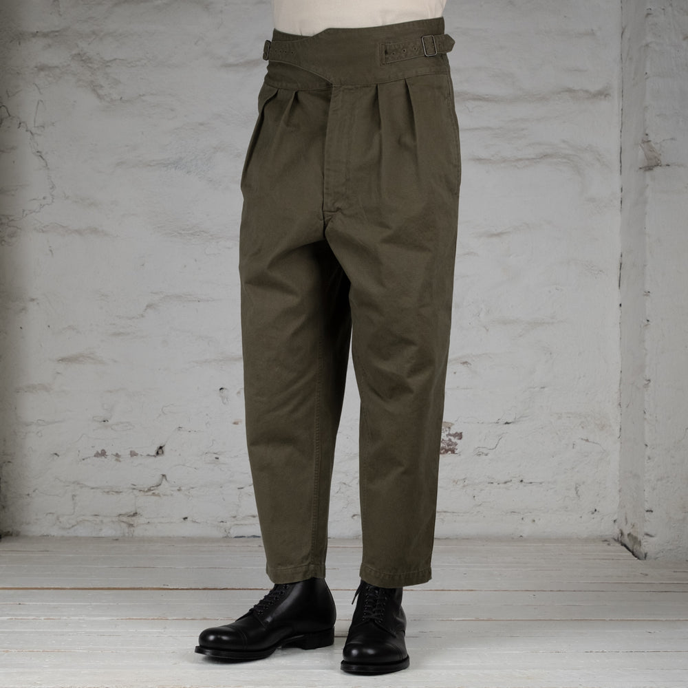 High Density Chino Old Clown Gurkha Pants Khaki
