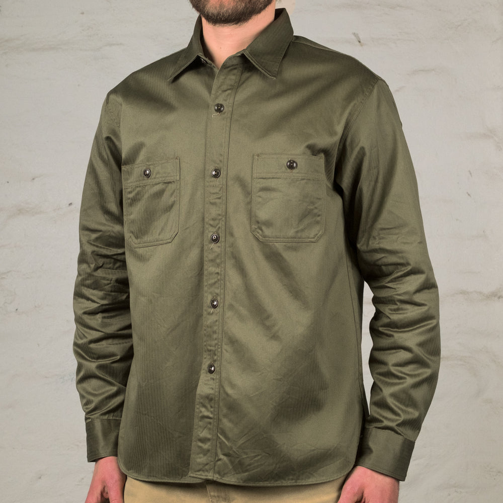 Herringbone Work Shirt Oliv