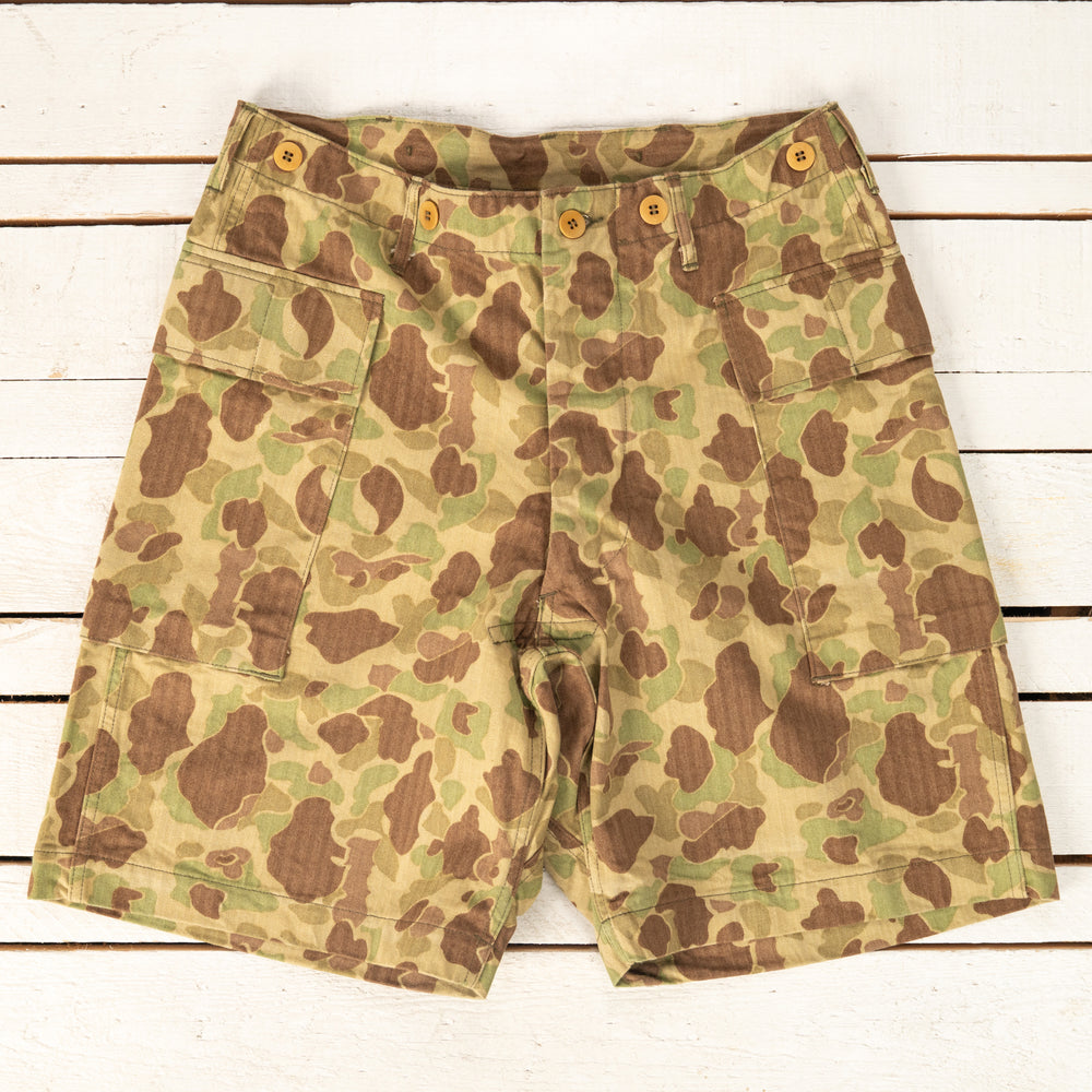 Pantalon, Short sergé à chevrons camouflage