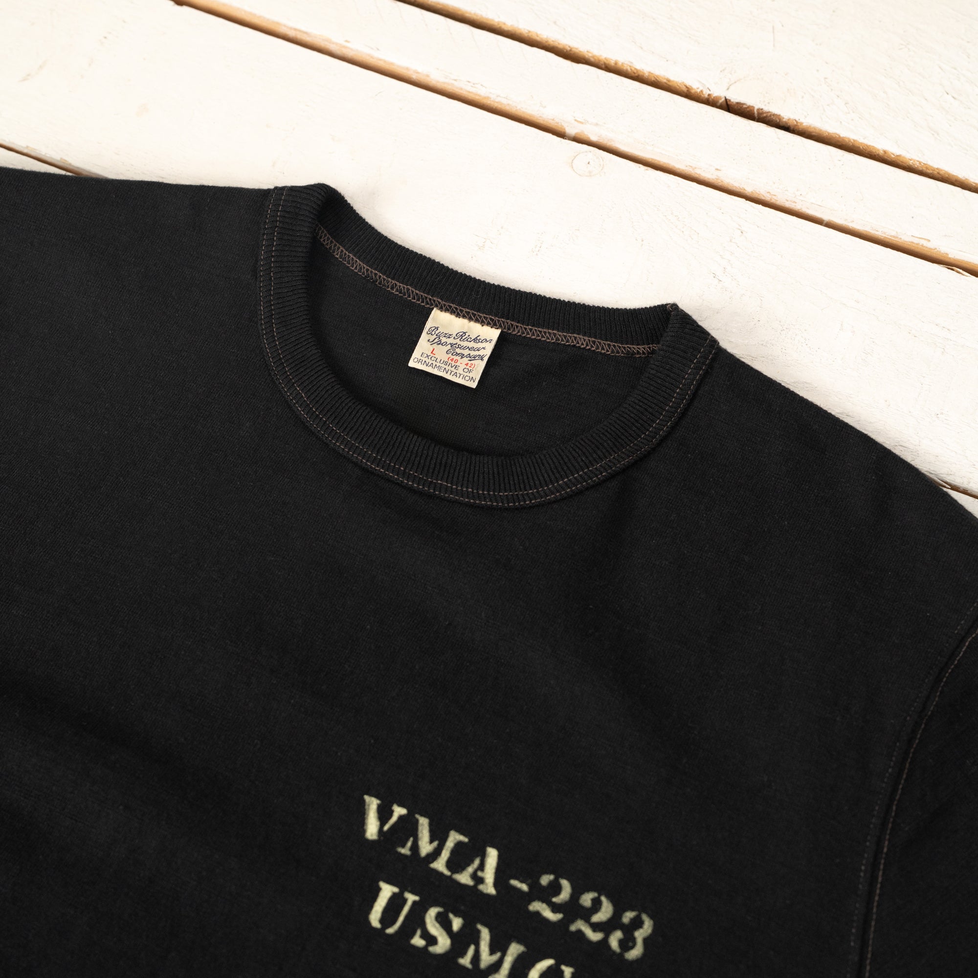 Slub Yarn T-Shirt VMA-223 Schwarz