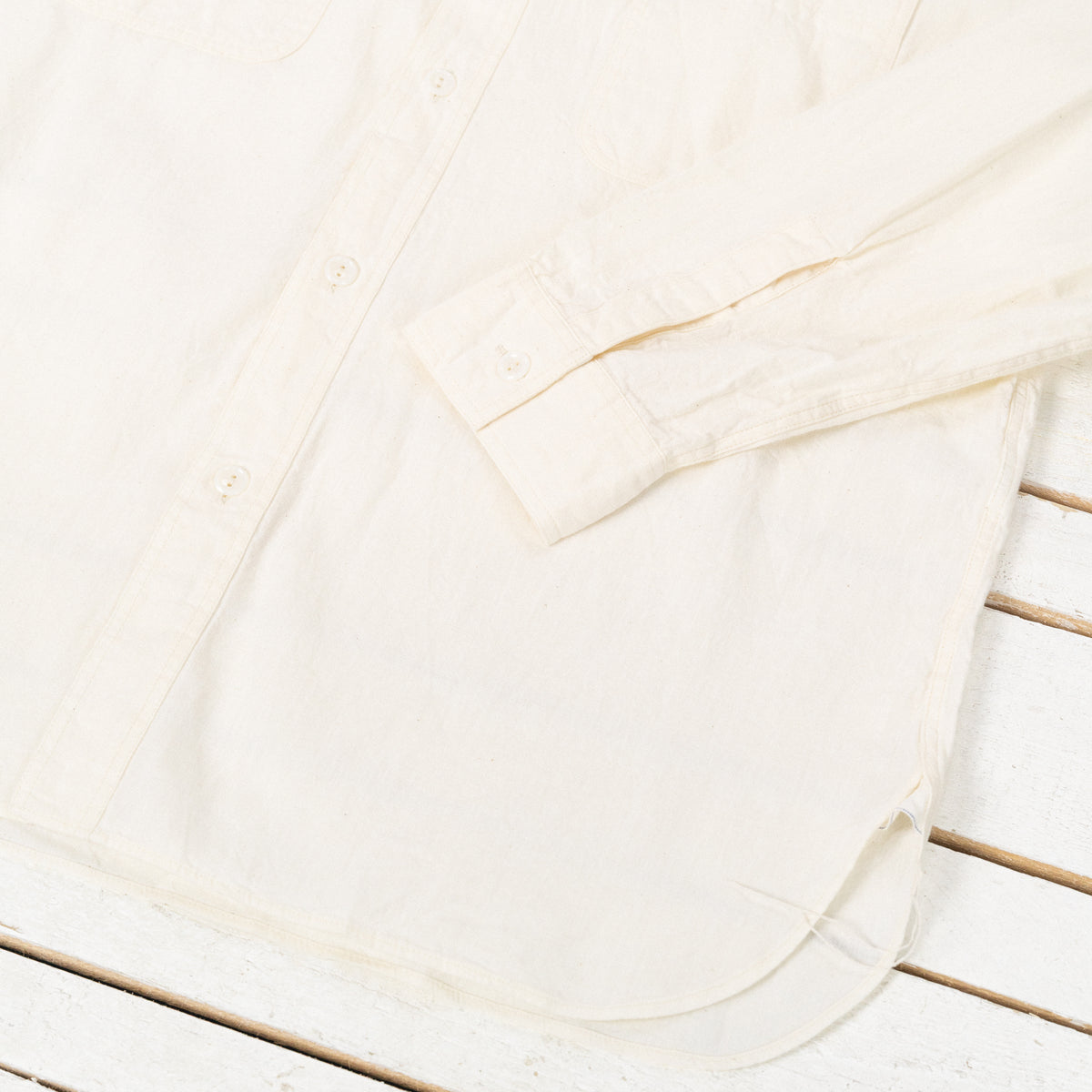 Chambray Work Shirt Off-White