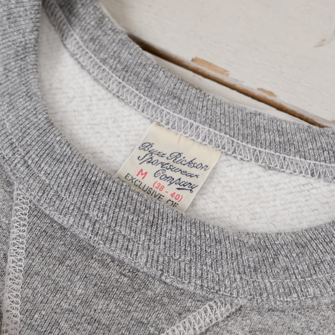 Buzz Rickson's Set-In Crew Sweatshirt Heather Gray
