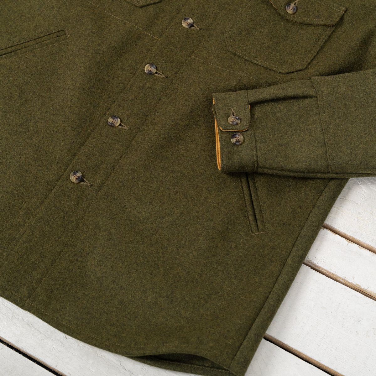 Crissman Overshirt Wool Army Green