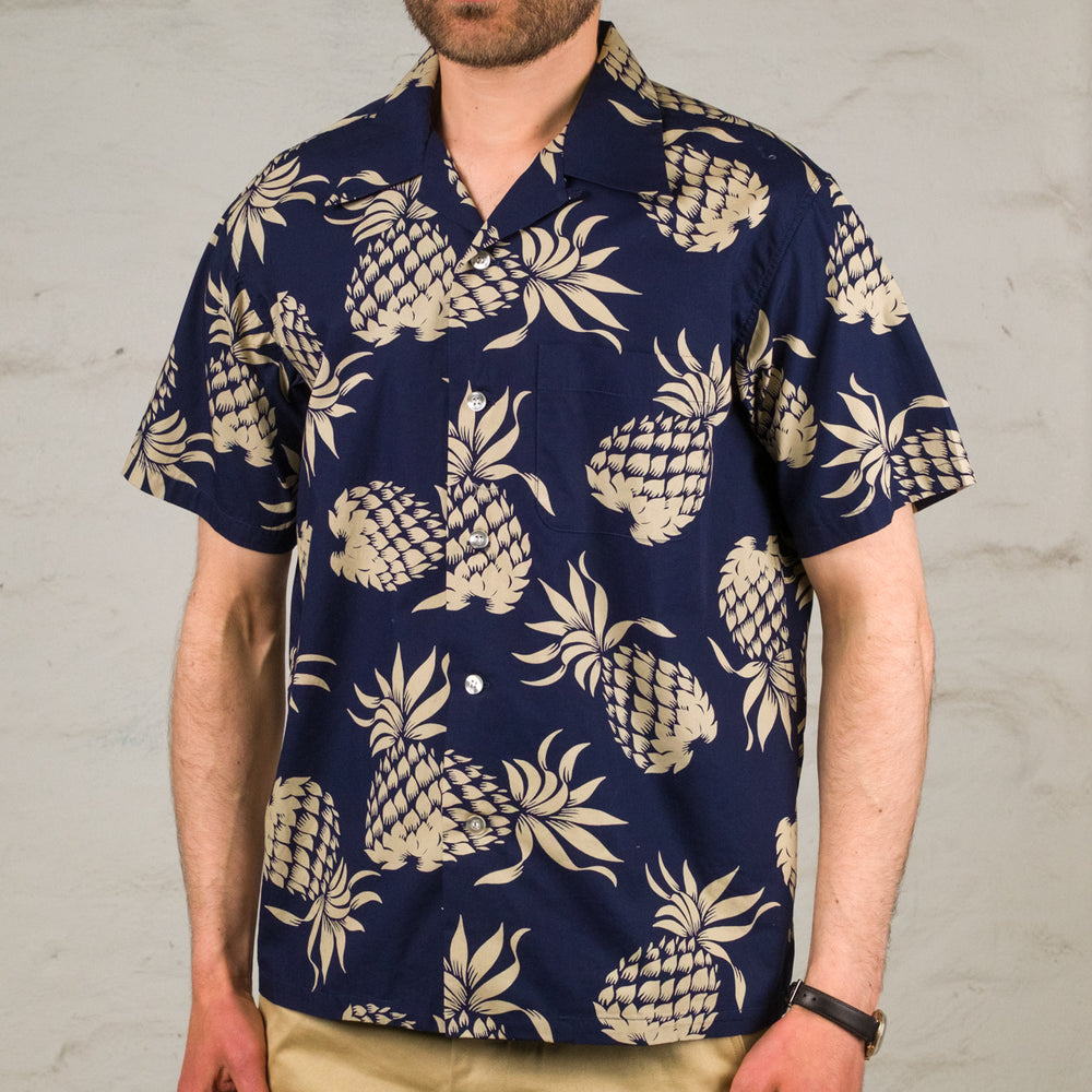 Duke Kahanamoku "Duke's Pineapple" Hawaiian shirt navy
