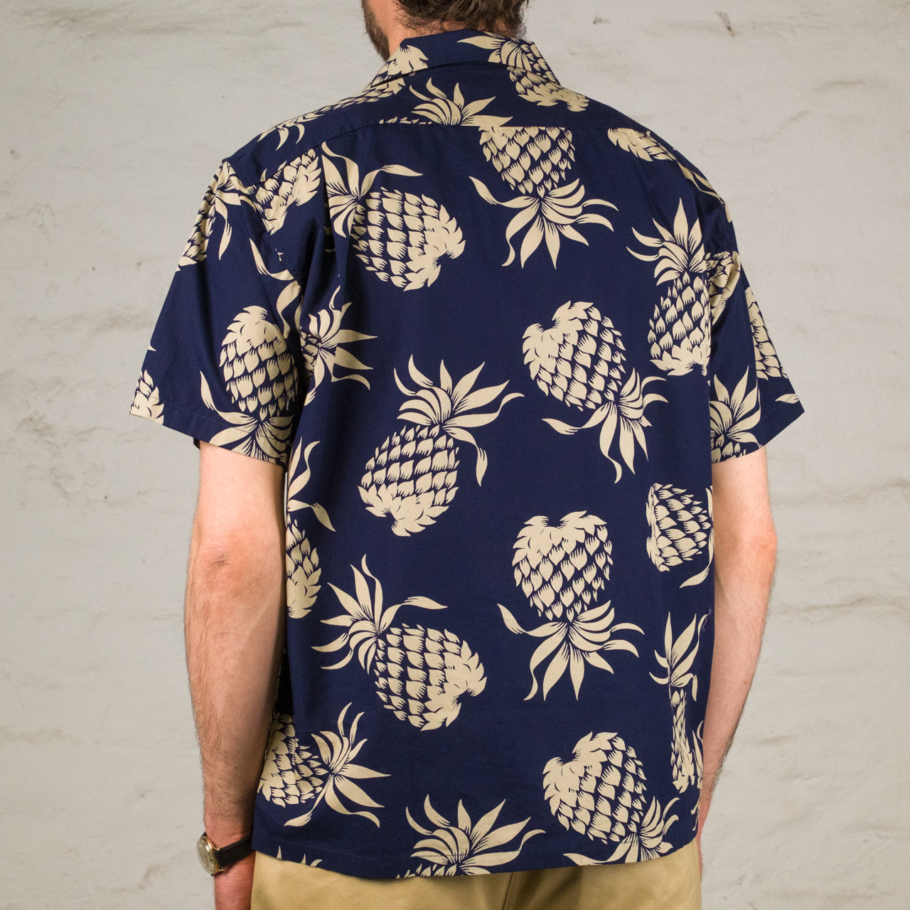 Duke Kahanamoku "Duke's Pineapple" Chemise Hawaïenne Marine