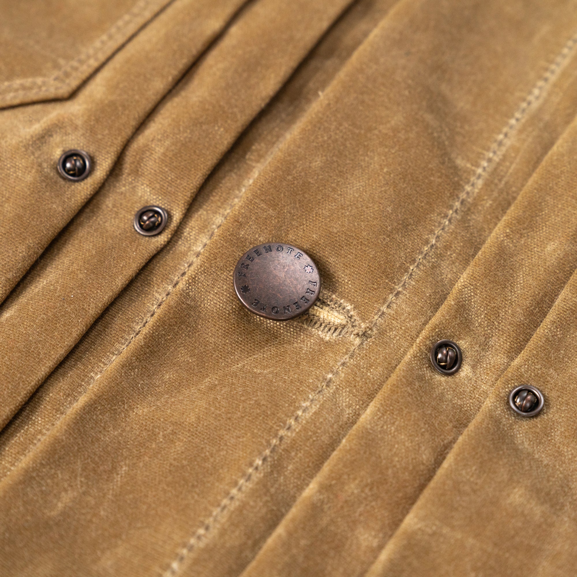 Riders Jacket Waxed Canvas Tumbleweed Red Interior
