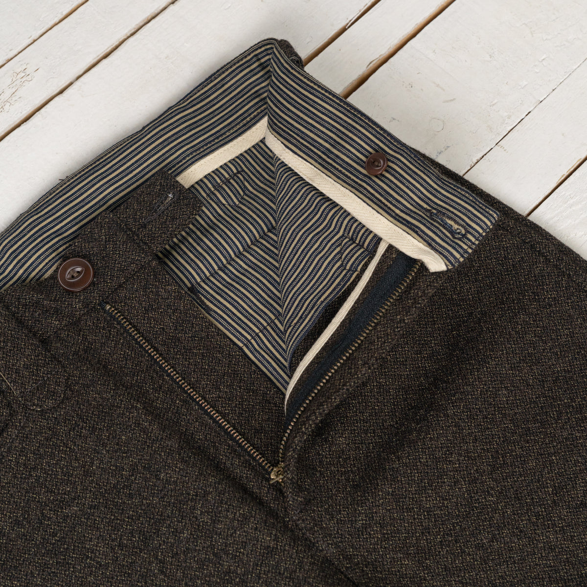 Duster Pant Brown Wool