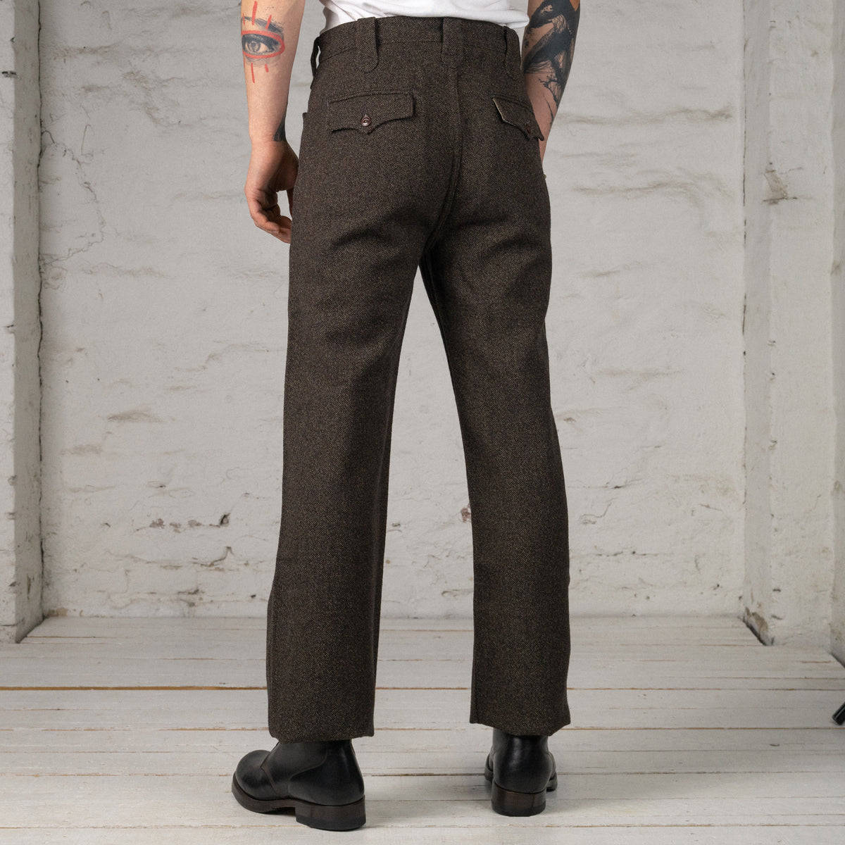 Duster Pant Brown Wool