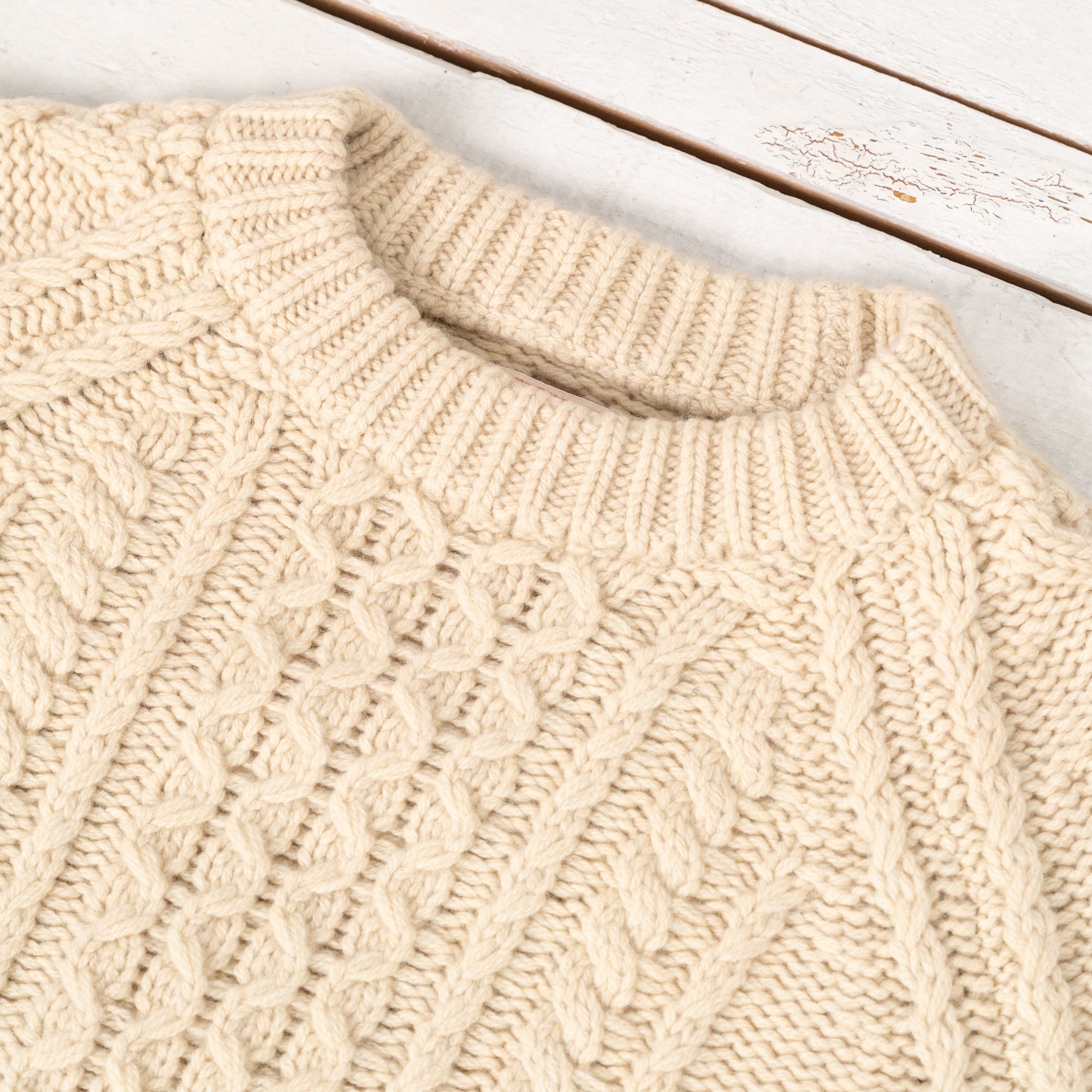 Crewneck Cableknit Off-White