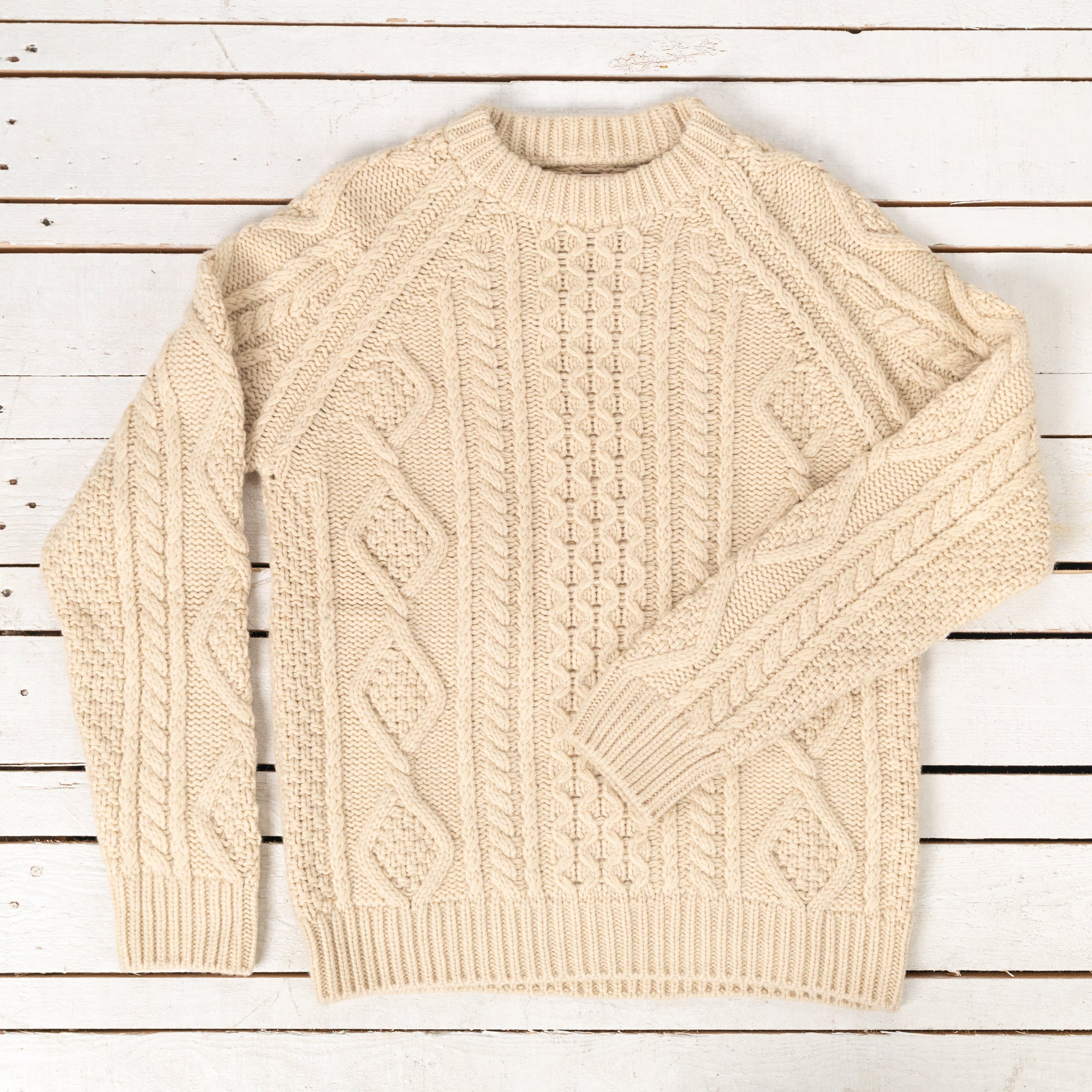 Crewneck Cableknit Off-White
