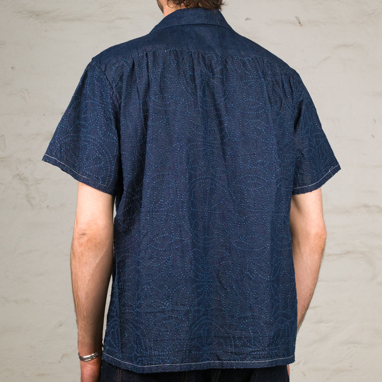 Sashiko Indigo Aloha Shirt