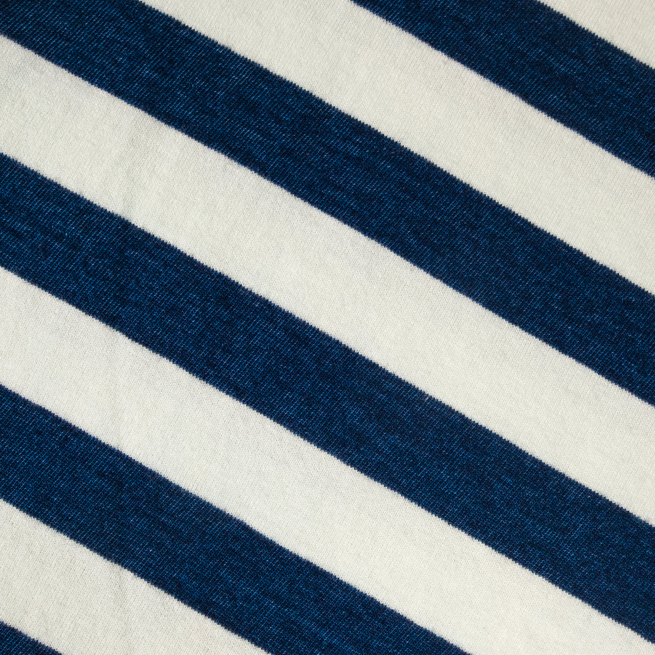 T-shirt ras du cou rayé indigo