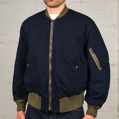 Blouson MA-1 en denim Nep indigo