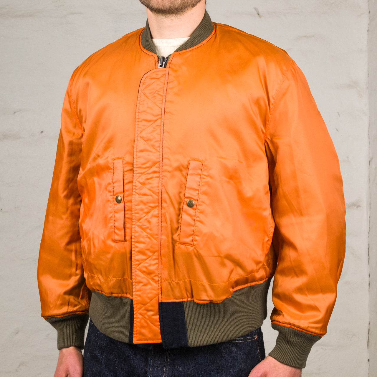 Blouson MA-1 en denim Nep indigo