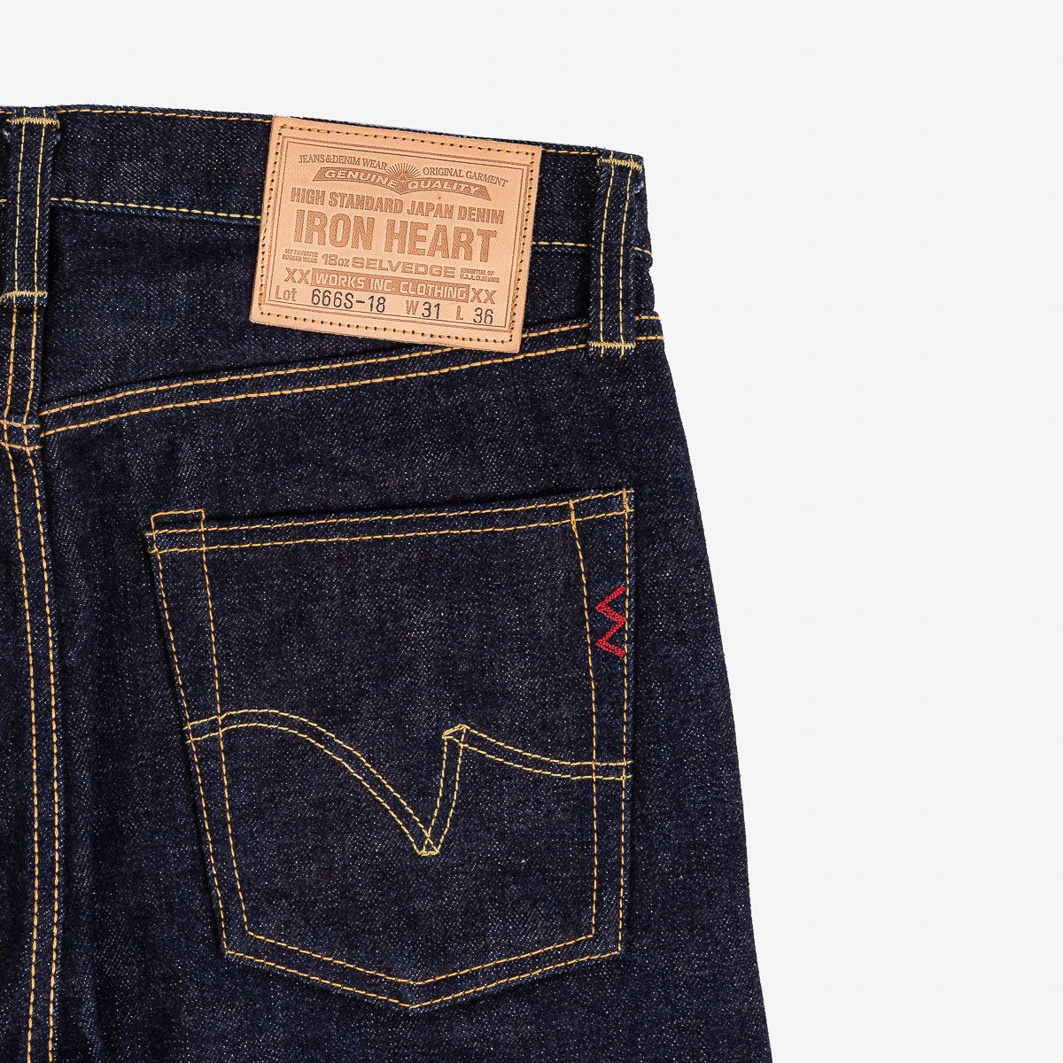 IH-666S-18 18 oz. Slim straight vintage selvedge