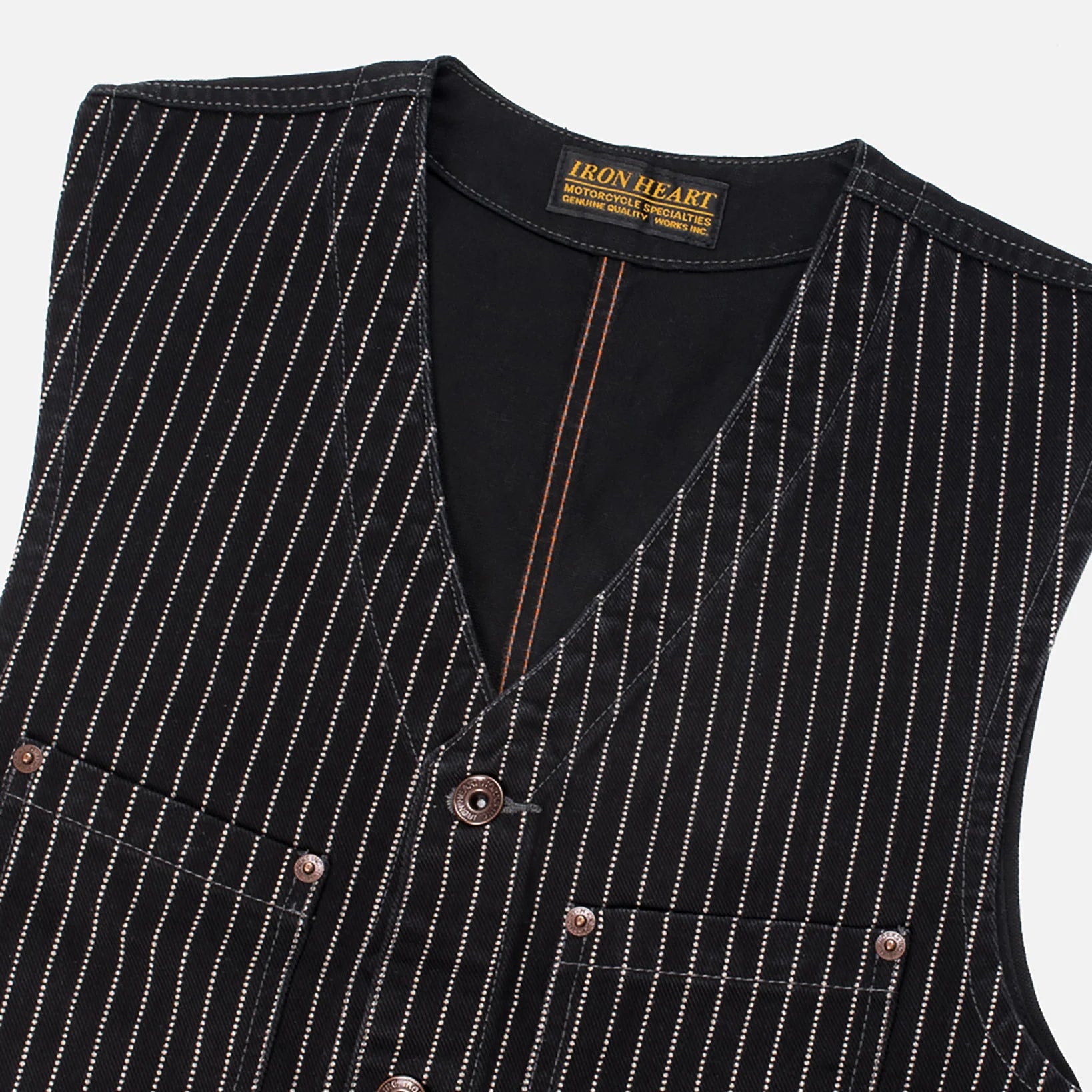 IHV-02-BLK 12 oz. Wabash/Duck Work Vest Black/Black