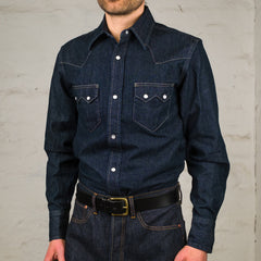 Chemise Western Bowman Denim des années 50 Trempé