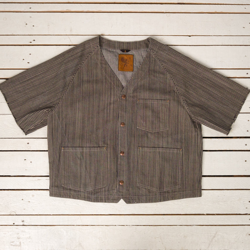 Cobb Shirt Hickory Stripe Noir / Blanc