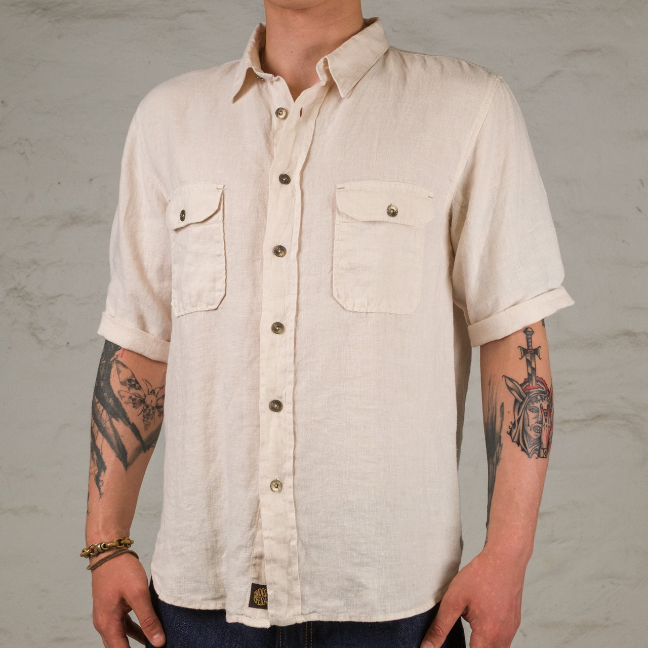 Delray Shirt 6,5 oz. Linen Canvas Broken White