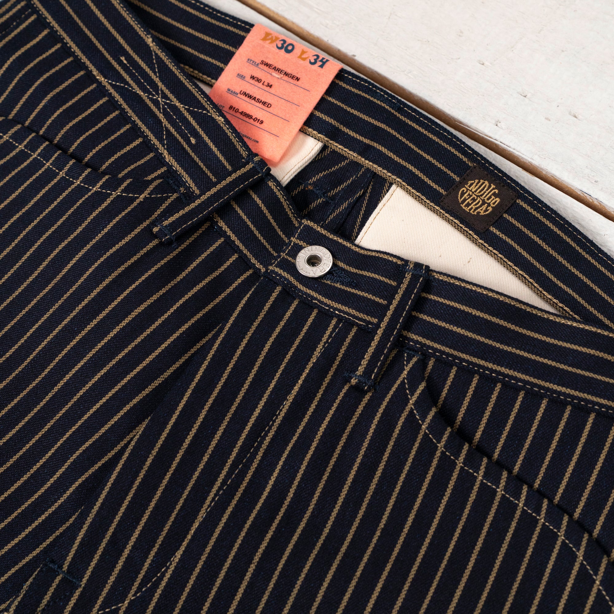 Swearengen Chino Single Stripe Indigo