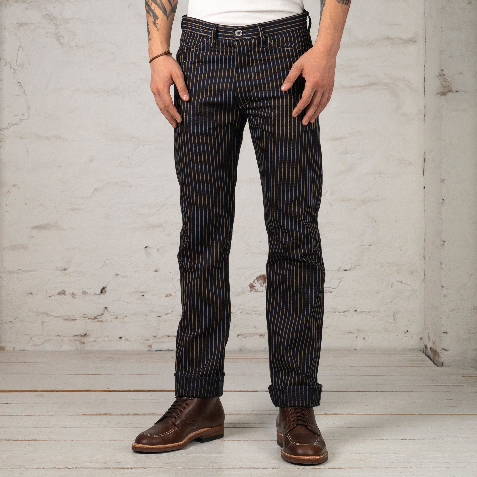 Swearengen Chino Single Stripe Indigo