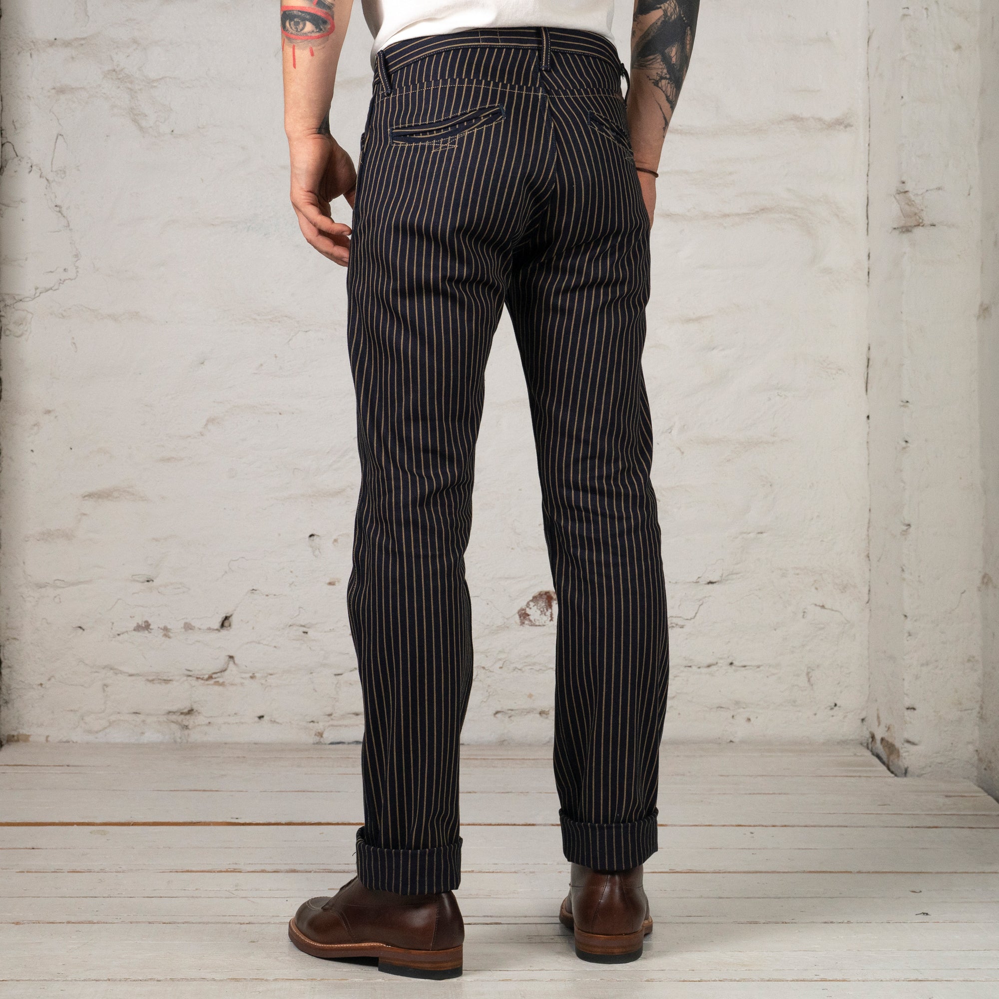 Swearengen Chino Single Stripe Indigo