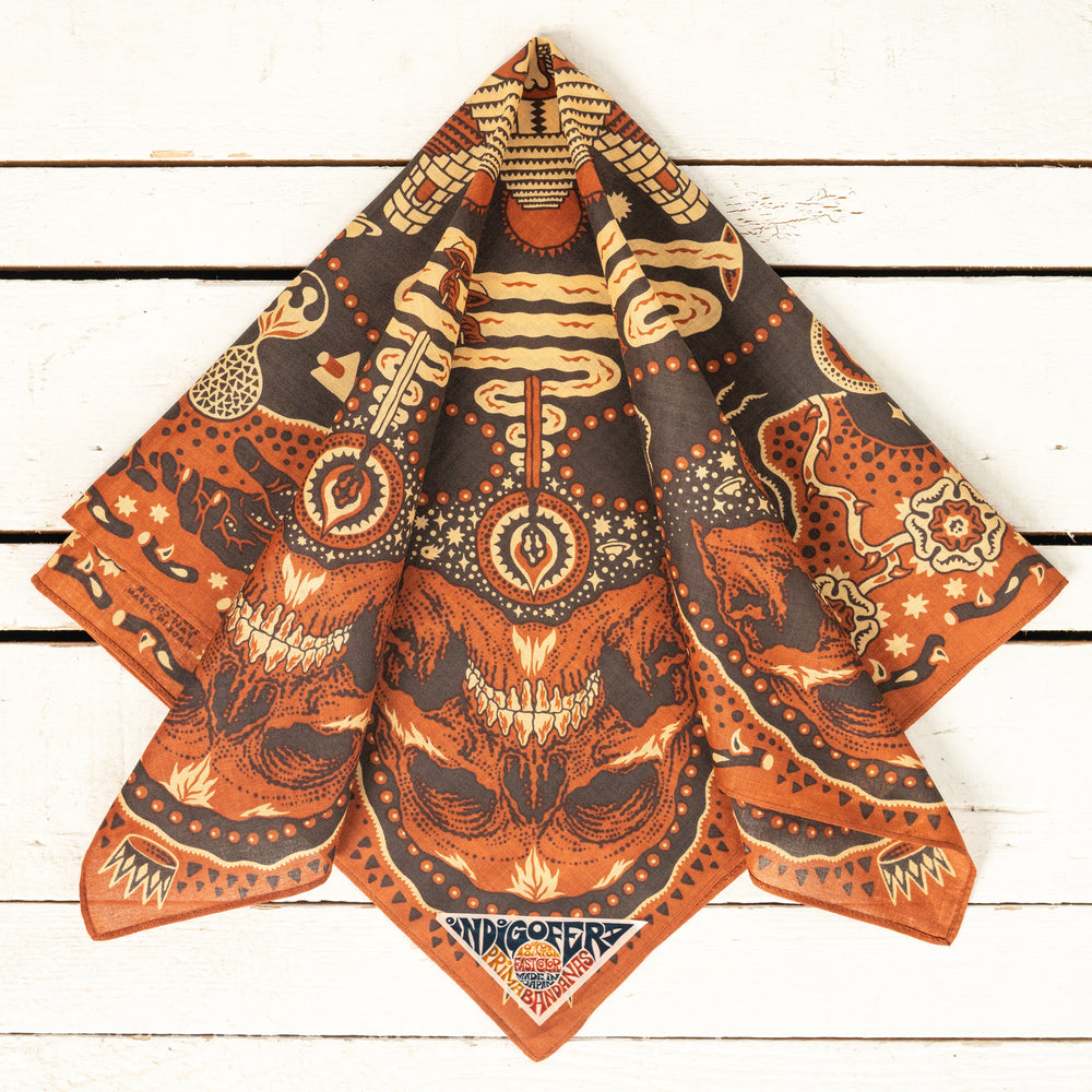 Tarot XIII Bandana Red / Brown