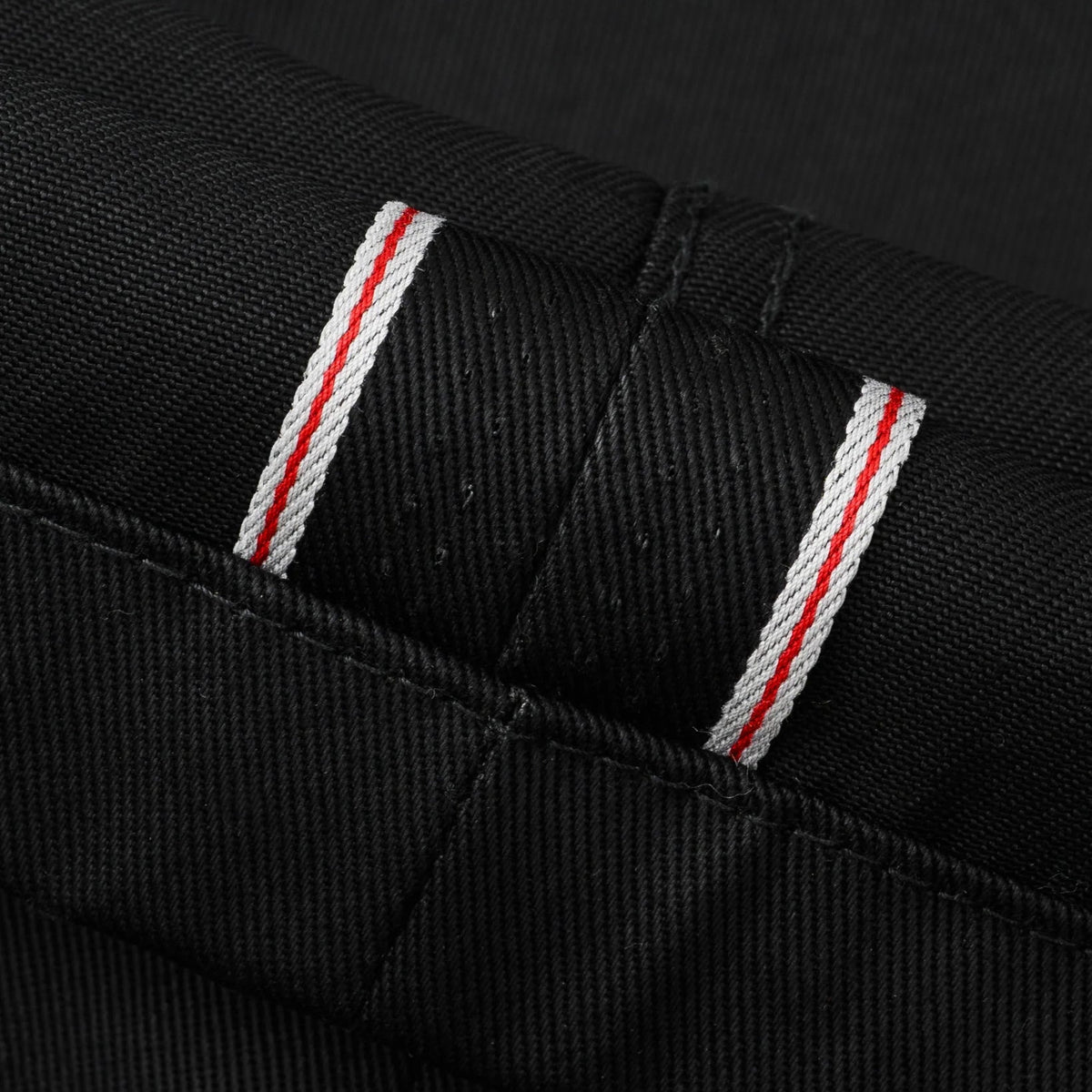 IH-717-BLK 9 oz. Mercerised Selvedge Cotton Straight Cut Chinos Black