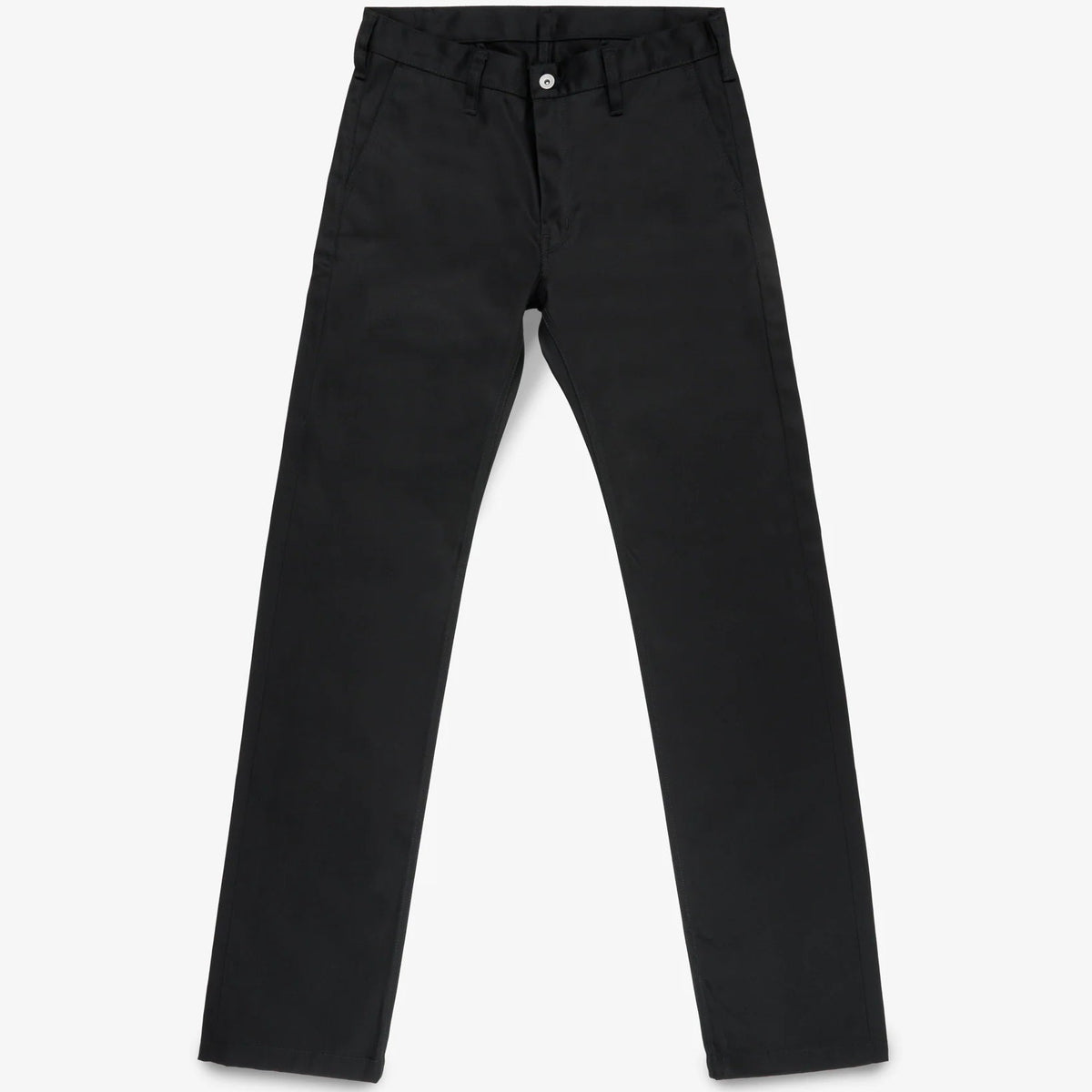 IH-717-BLK 9 oz. Mercerised Selvedge Cotton Straight Cut Chinos Black