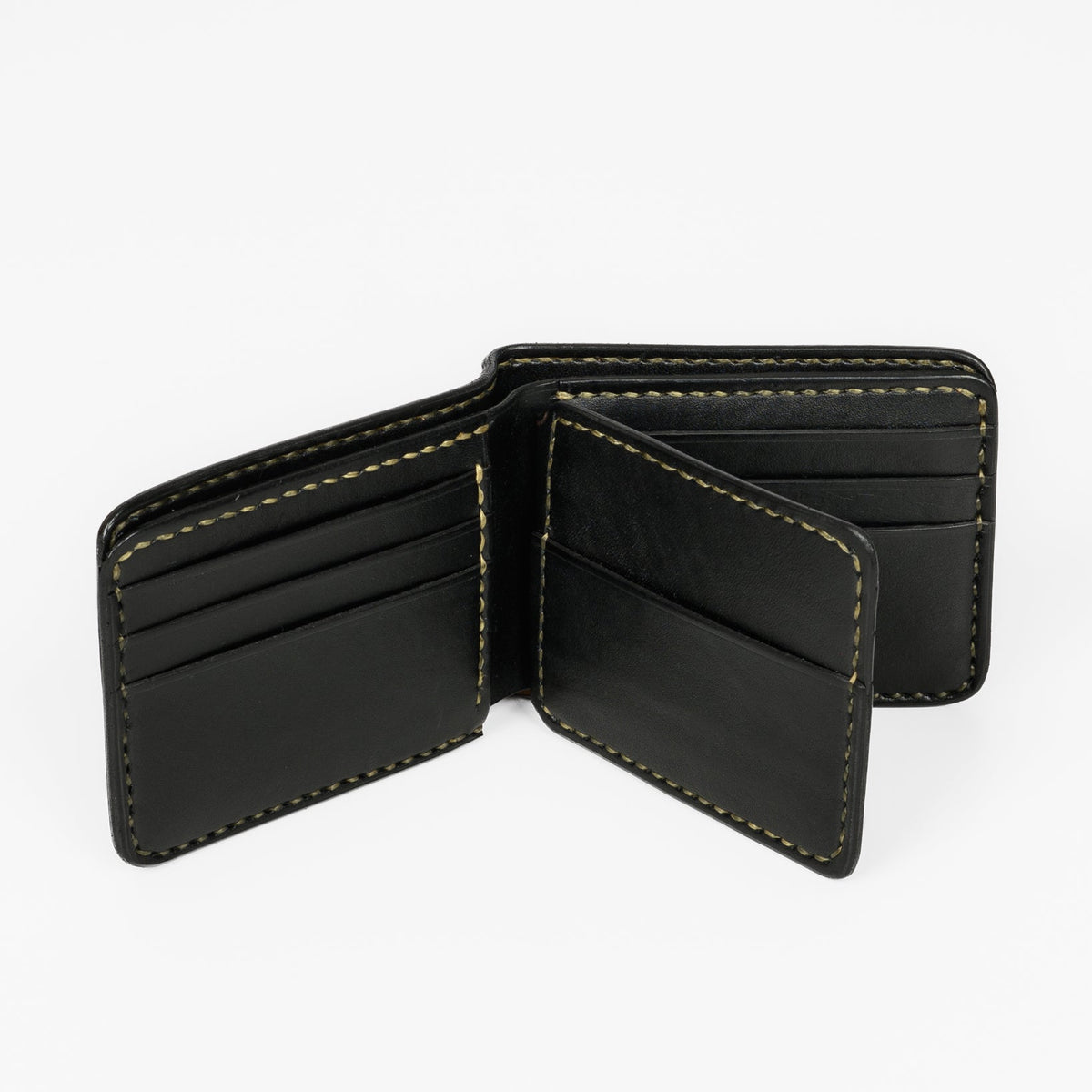 IHG-071-BLK Slimline Small Shell Cordovan Wallet Schwarz