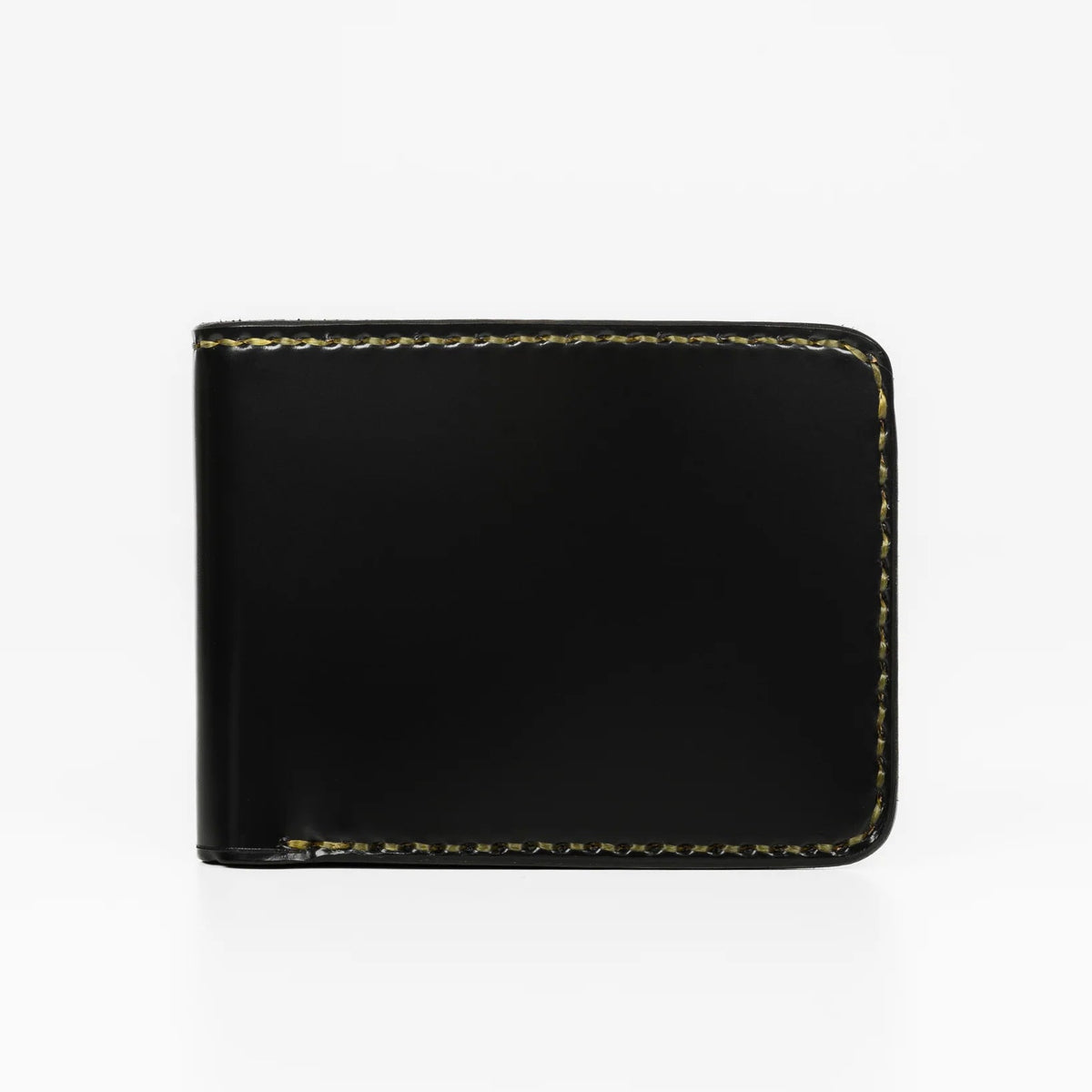IHG-071-BLK Slimline Small Shell Cordovan Wallet Schwarz