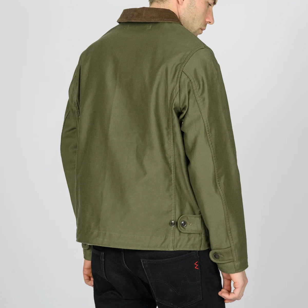 IHM-53-ODG 12 oz. Whipcord Lightweight N1 Deck Jacket Olive Drab Green