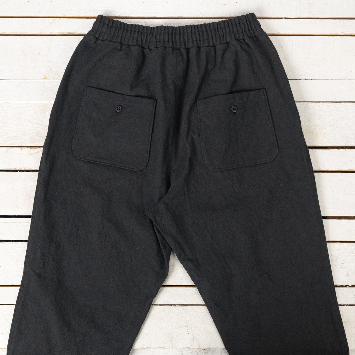 Tenpi Duck Rookie Pants Hem Flat Schwarz