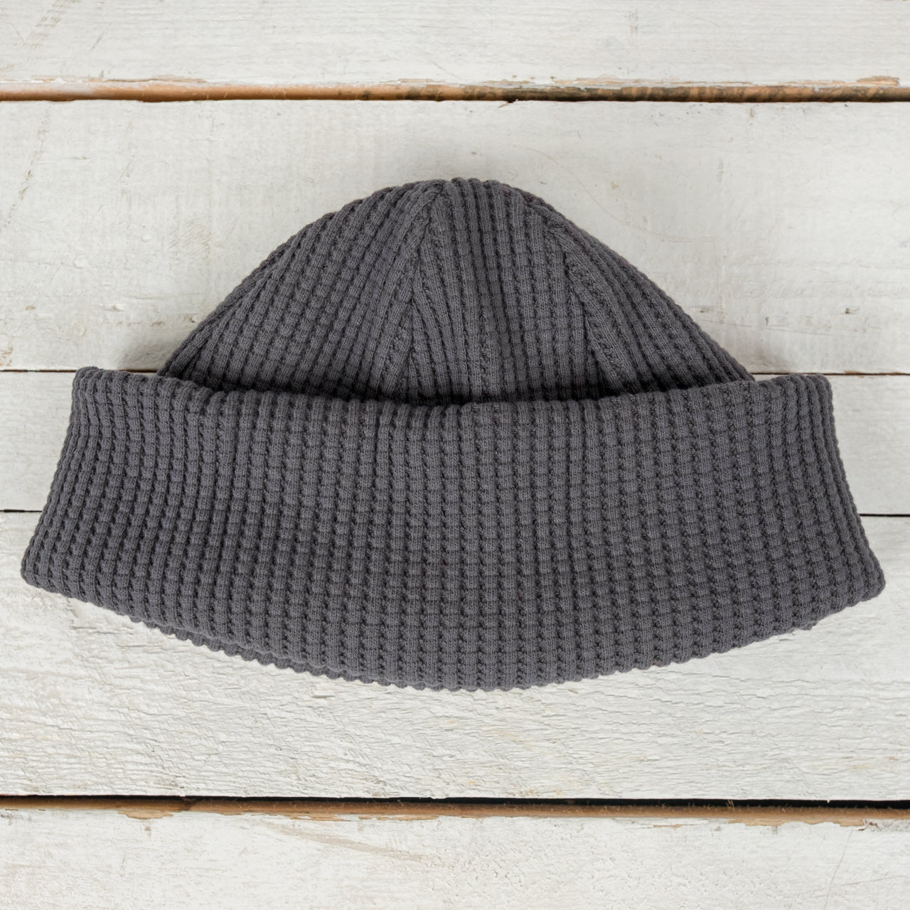 Waffle Knit Cap Grey