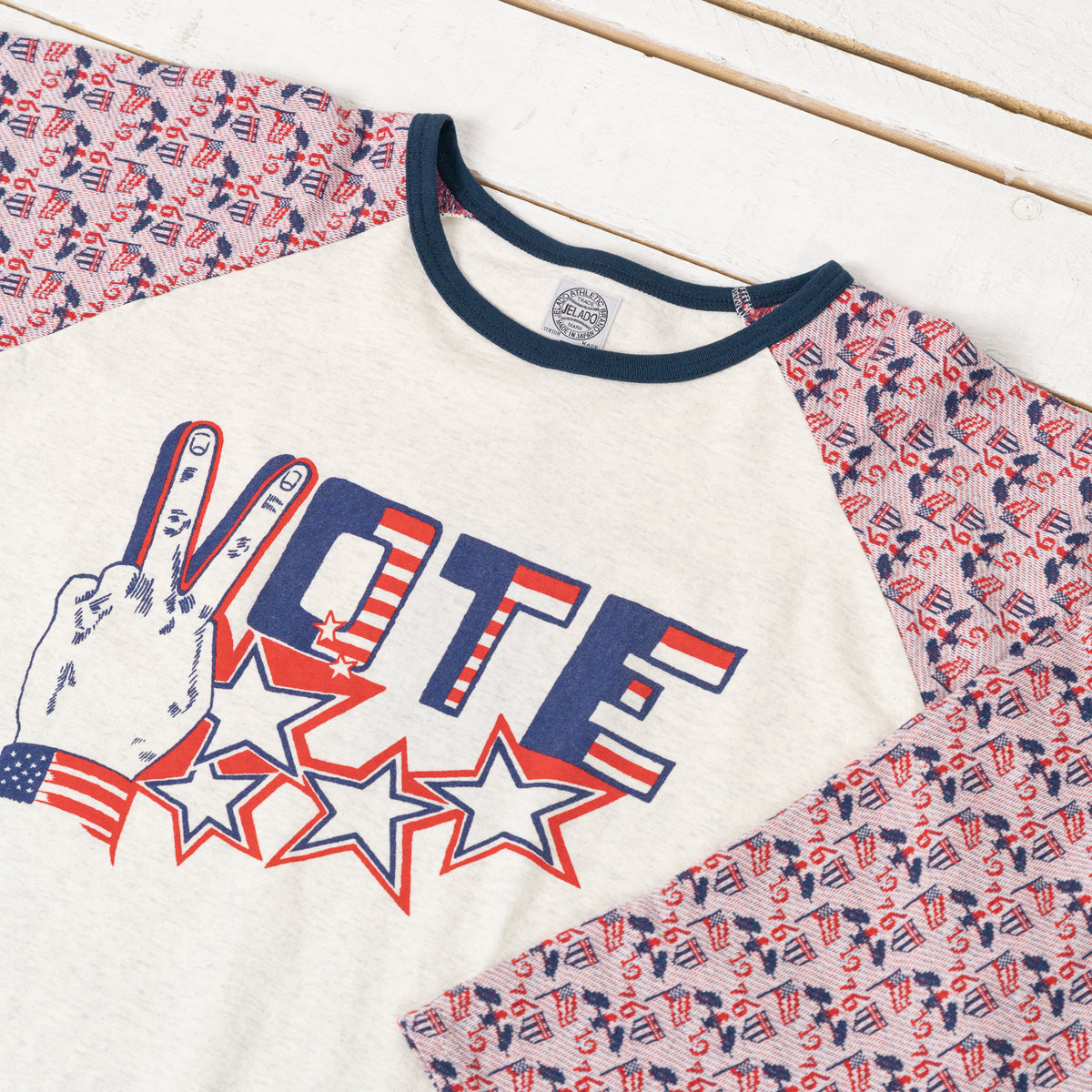 Raglan Tee VOTE Print Vanilla