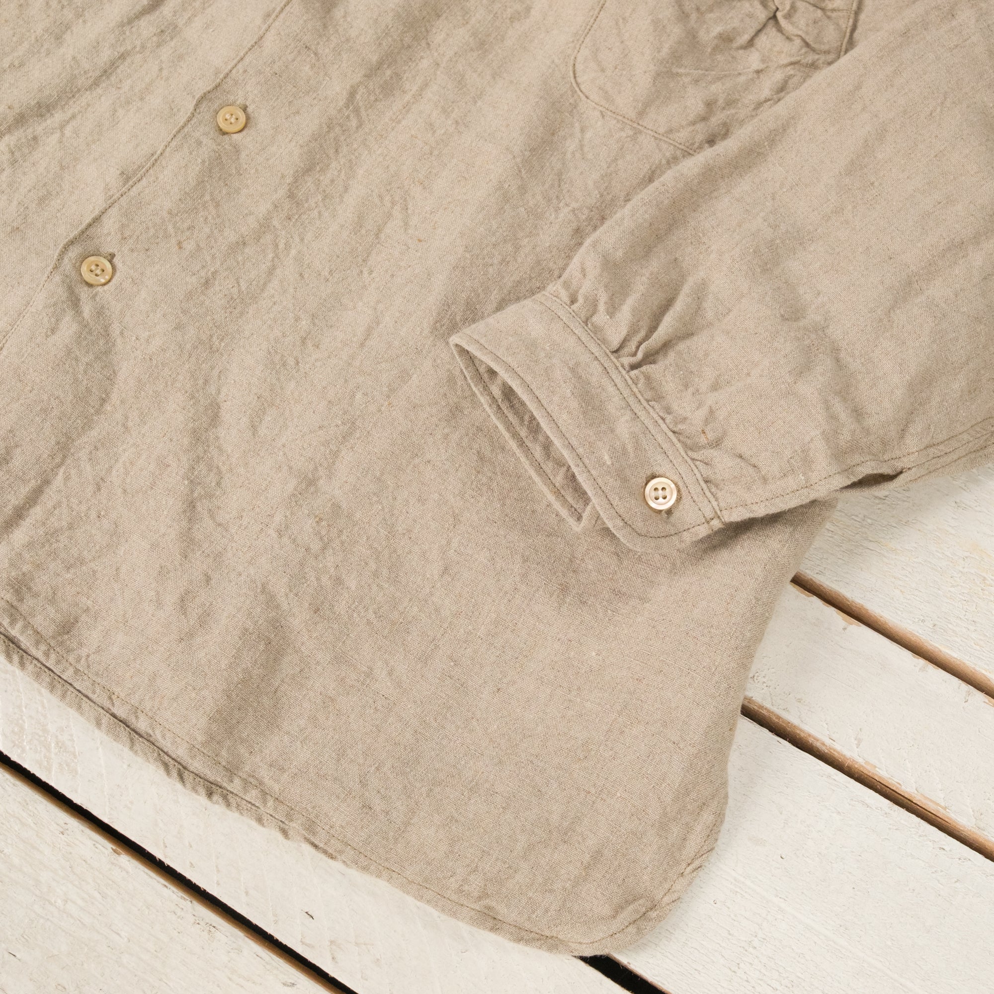 Linen Cambrai Shirt Ecru