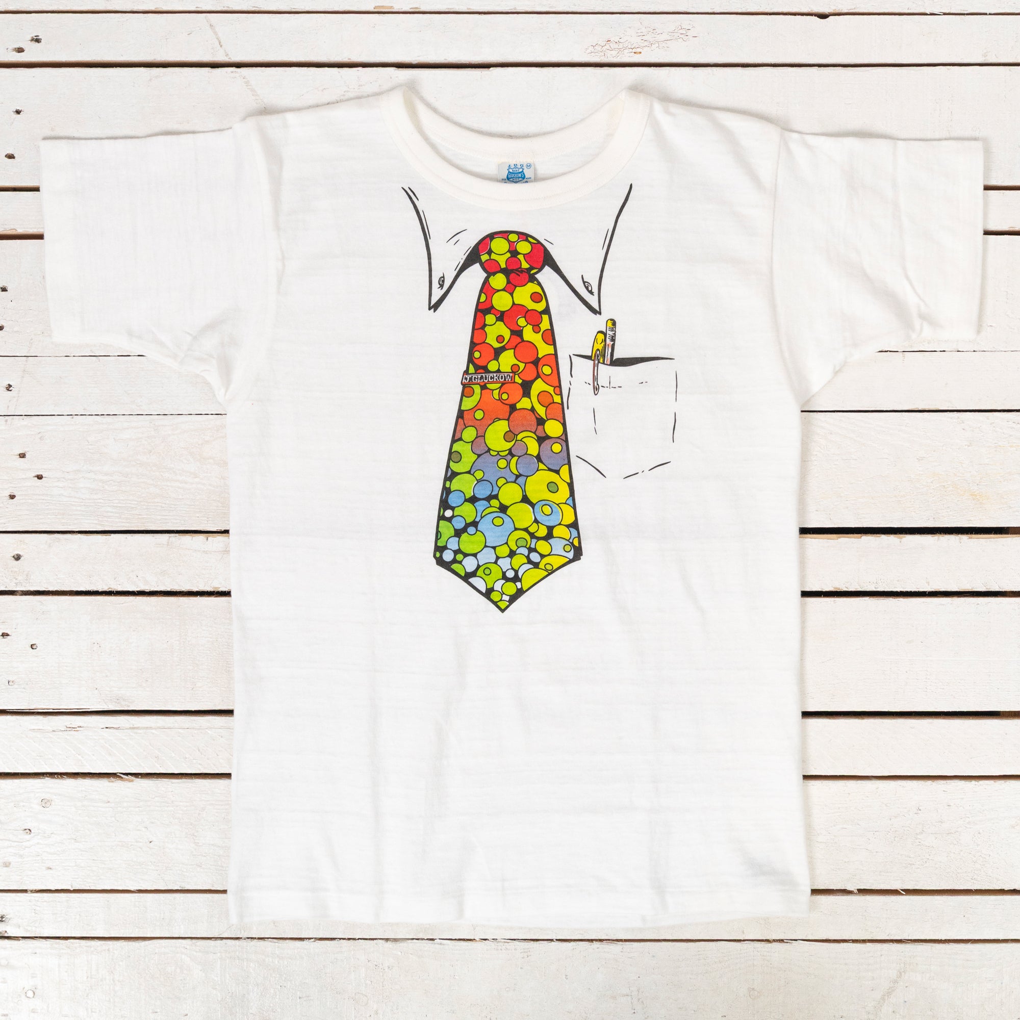 T-shirt Pop Art Nuque Nuancée Blanc cassé
