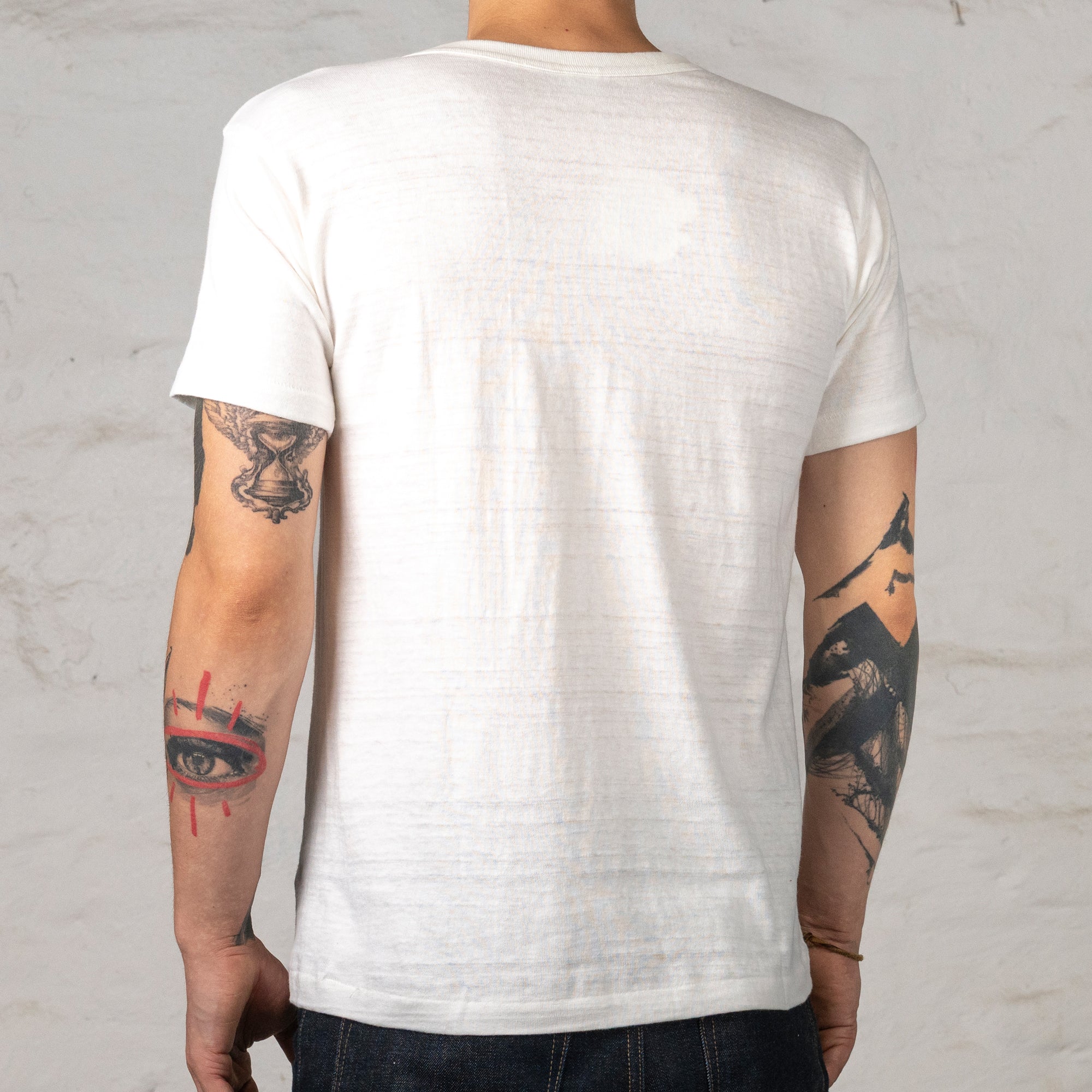 T-shirt Pop Art Nuque Nuancée Blanc cassé