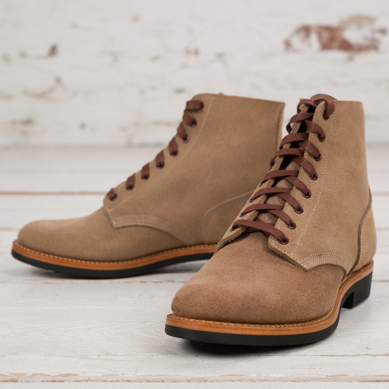LK-042 US Navy N-1 Field Shoes Boondockers Natural Roughout